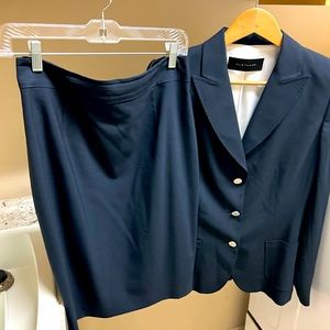 Elie Tahari Navy Suit with stitching